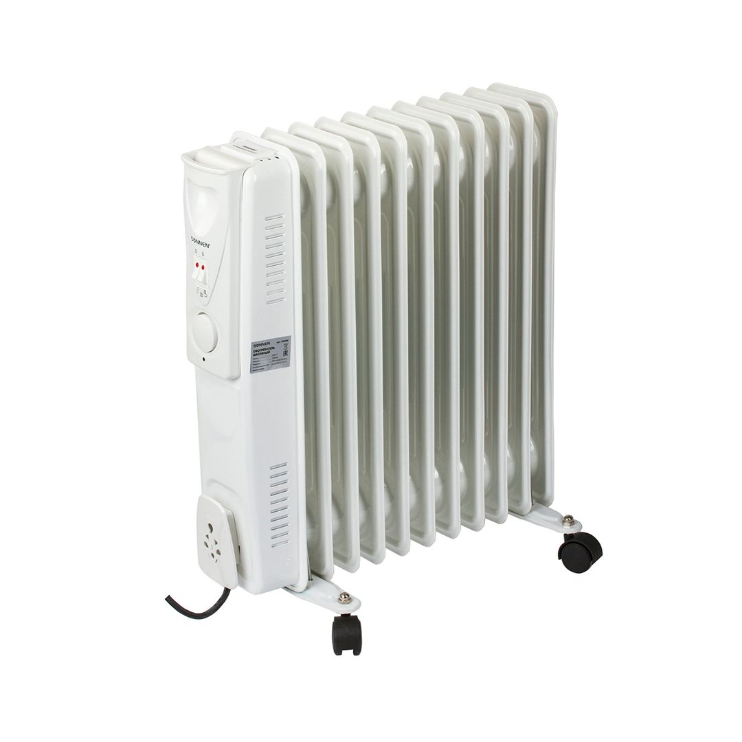 Обогреватель масляный Sonnen DFS-11, 2,5 кВт, белый / Обогреватели