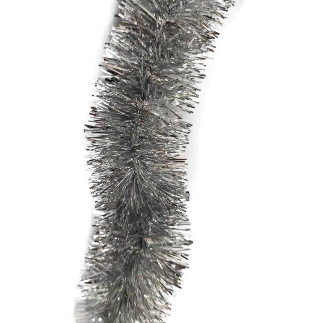 Мишура елочная Норка, 2 м, 5 см, серебристая / Елочные украшения oe.kz Мишура елочная Норка, 2 м, 5 см, серебристая / Елочные украшения