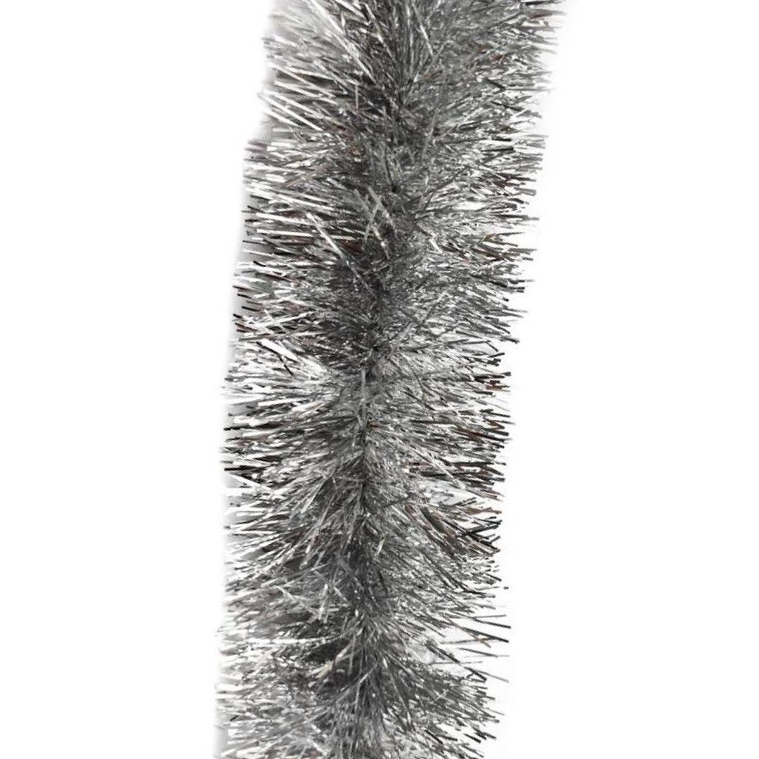 Мишура елочная, 2 м, 7,5 см, серебристая / Елочные украшения oe.kz Мишура елочная, 2 м, 7,5 см, серебристая / Елочные украшения