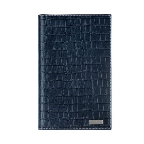 Ежедневник датированный Croco, (каз., рус., англ.), А5, 176 л, с золотым срезом, кожа, синий / Ежедневники датированные
