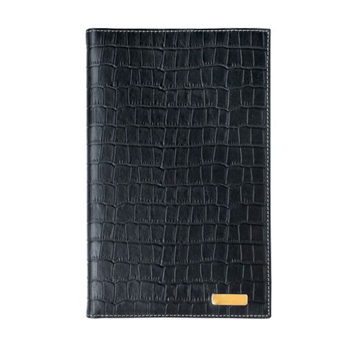 Ежедневник датированный Croco, (каз., рус., англ.), А5, 176 л, с золотым срезом, кожа, черный / Ежедневники датированные
