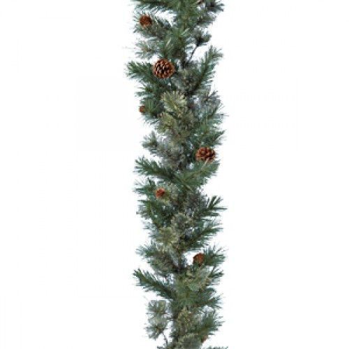 Гирлянда еловая Kaemingk  Аризона, с шишками, 270 см, зеленая / Новый Год