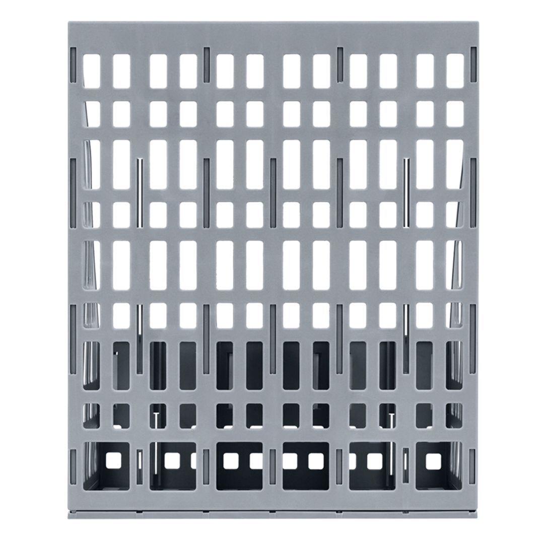 Лоток секционный вертикальный Стамм, 4 секции, серый / Лотки секционные №5