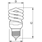 Лампа энергосберегающая Philips "Tornado", 12 Вт, 6500 K, дневной белый, E27, S форма