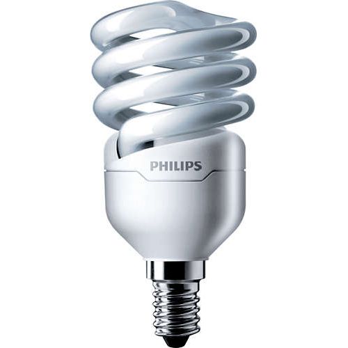 Лампа энергосберегающая Philips "Tornado", 12 Вт, 6500 K, холодный белый, E14, S форма / Лампочки сменные	
