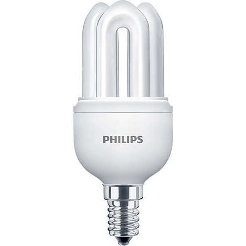 Лампа энергосберегающая Philips "Genie 1PF/6", 8 Вт, 2700 K, теплый белый, E14, U форма