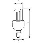 Лампа энергосберегающая Philips "Genie 1PF/6", 8 Вт, 2700 K, теплый белый, E14, U форма