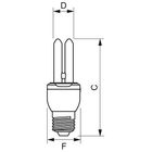 Лампа энергосберегающая Philips "Genie 1PF/6", 5 Вт, 2700 K, теплый белый, E27, U форма