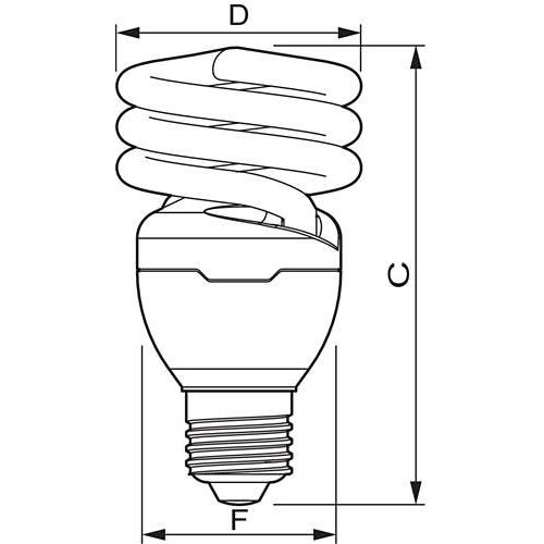 Лампа энергосберегающая Philips "Tornado", 23 Вт, 2700 К, теплый белый, E27, S форма