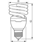 Лампа энергосберегающая Philips "Tornado", 23 Вт, 2700 К, теплый белый, E27, S форма