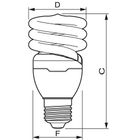 Лампа энергосберегающая Philips "Tornado", 23 Вт, 6500 К, холодный белый, E27, S форма