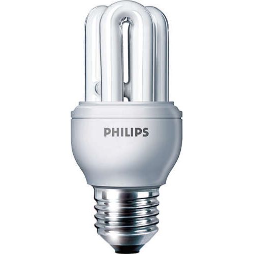 Лампа энергосберегающая Philips "Genie 1PF/6", 8 Вт, 2700 K, теплый белый, E27, U форма