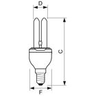 Лампа энергосберегающая Philips "Genie 1PF/6", 5 Вт, 2700 K, теплый белый, E14, U форма