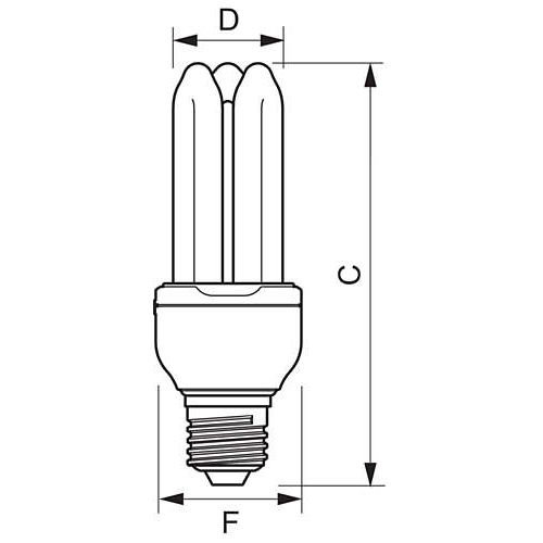 Лампа энергосберегающая Philips "Genie 1PF/6", 18 Вт, 2700 K, теплый белый, E27, U форма