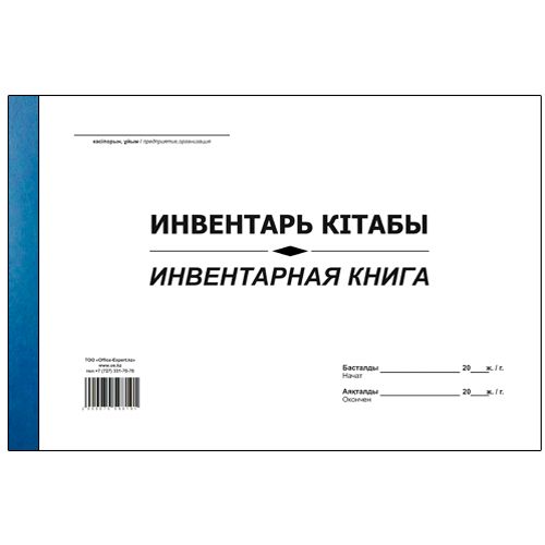 Инвентарная книга, А4, 50 листов, мягкий переплет, в линейку