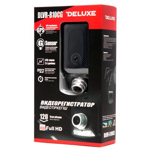 Видеорегистратор Deluxe DLVR-810CG, 5.0 Mpx, Full HD,  LCD монитор 2.4", черный / Техника для авто №2