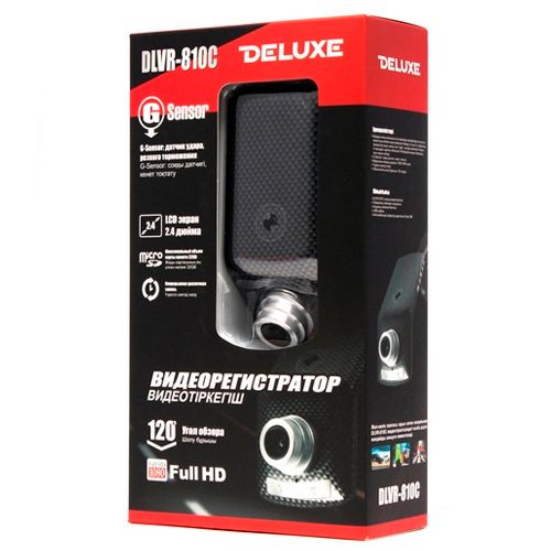 Видеорегистратор Deluxe DLVR-810C, 5.0 Mpx, Full HD, LCD монитор 2.4", черный / Техника для авто №2