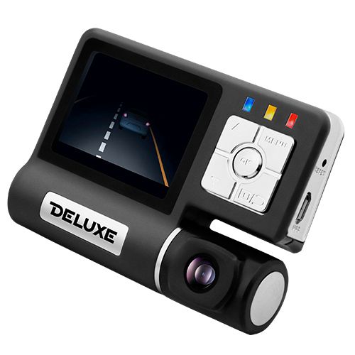 Видеорегистратор Deluxe DLVR-120B, 1.0 Mpx, HD 720P, LCD монитор 2.0", черный / Техника для авто