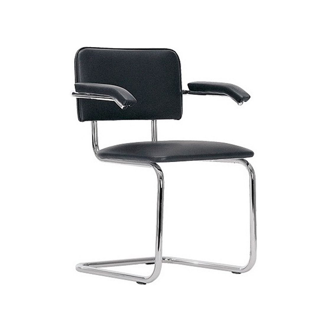 Стул для посетителей SYLWIA ARM V-14, искусственная кожа, черный / Стулья