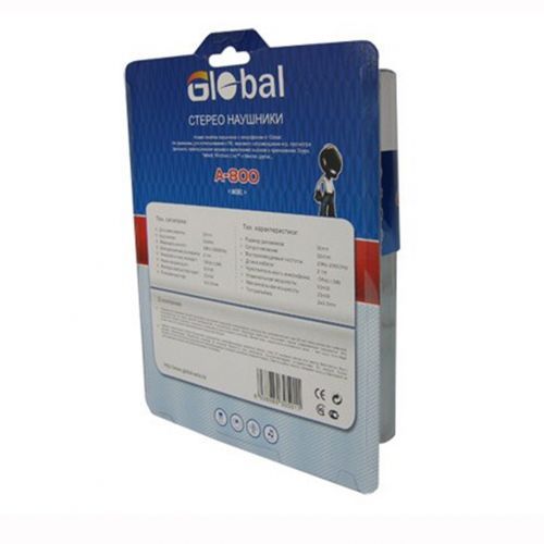 Гарнитура Global A-800, диапозон частот 20-20000 Гц, серебристо-черная / Гарнитуры №3
