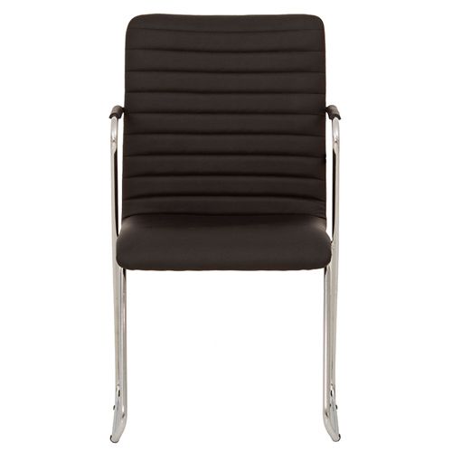 Стул для посетителей TASK CF CHROME ECO-30, искусственная кожа, черное / Стулья №2