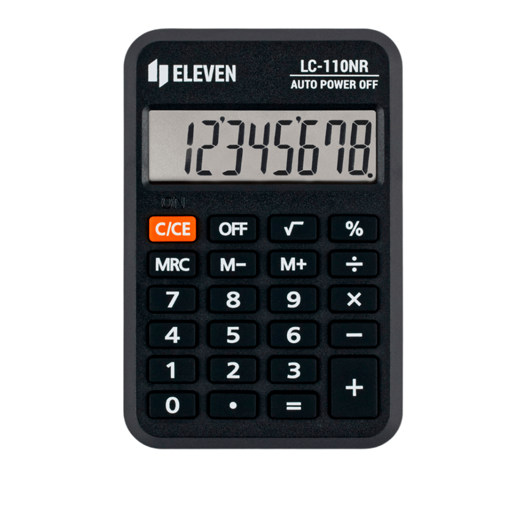 Калькулятор карманный Eleven LC-110NR, 8 разрядный, размеры 58*88*11 мм / Калькуляторы карманные