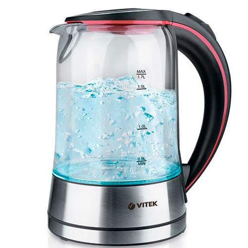 Чайник Vitek VT-7009, 1,7 л, стеклянный  / Чайники	