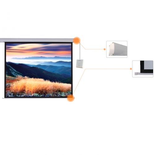 Настенный моторизованный экран Mr.Pixel 60" * 80", 153*203 см / Настенные экраны