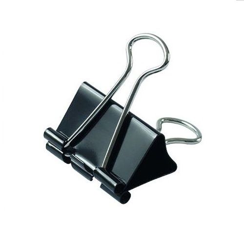 Зажимы для бумаг Axent, 25 мм, 12 шт., на 100 листов, черные / Зажимы для бумаг