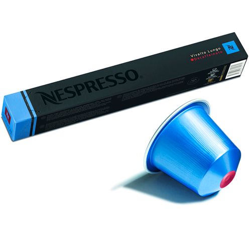 Капсулы Nespresso Vivalto Lungo Decaffeinato, 10 шт., с цветочным ароматом / Кофе и чай в капсулах