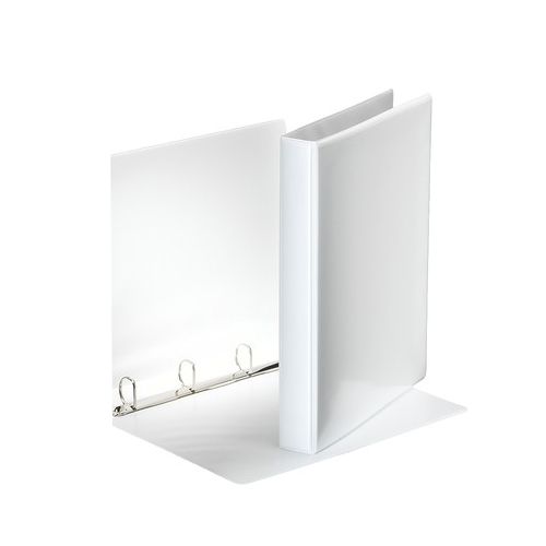 Папка Cosmic, А4 формат, на 4 кольцах, корешок 20 мм, диаметр кольца 12 мм, белая / Папки на кольцах