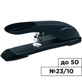 50 параққа дейін қапсырмалағыш степлер, Berlingo "Steel and Style" № 23/10, қара, пластик / Степлерлер