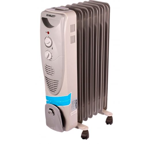 Радиатор масляный Scarlett SC-1152, 1,5 кВт, серый / Обогреватели