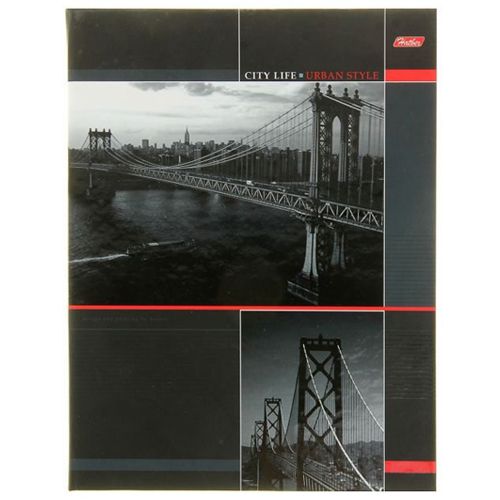 Папка Hatber "CityLife", А5 формат, на 4 кольцах, корешок 32 мм, черная / Папки на кольцах №2