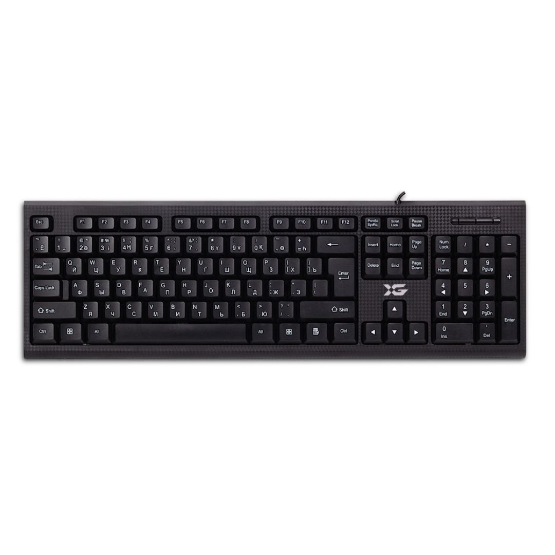 Сымды пернетақта X-Game XK-100UB, USB, ENG/RUS/KAZ, қара