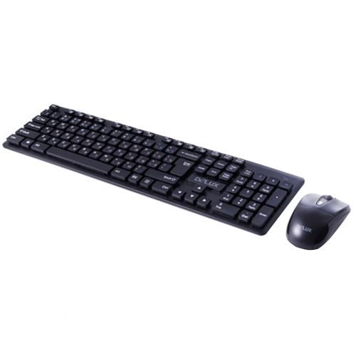 Беспроводной набор Delux DLD-1505OGB, клавиатура и мышь, USB, черный / Комплекты клавиатура+мышь №2