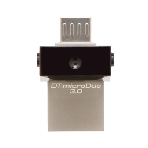 USB-флешка 16 Gb, Kingston "Data Traveler microDUO 3.0", USB 3.0, серебристо-черная