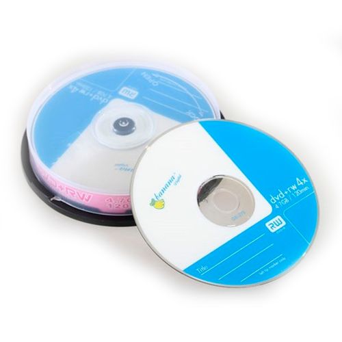 Диск DVD+RW "Banana", 4,7 Gb, 2x, цена за штуку / Диски CD/DVD