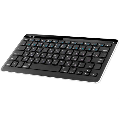 Клавиатура беспроводная Delux DLK-2001GB, Bluetooth, ультратонкая, черная / Клавиатуры беспроводные
