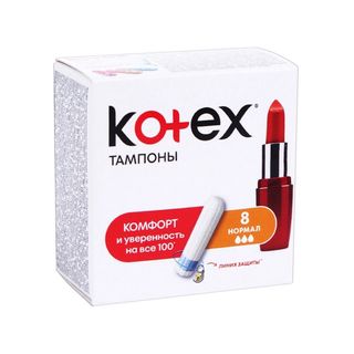 Kotex Нормал тампондары, 8 дана/қапт / Мақта өнімдері oe.kz Kotex Нормал тампондары, 8 дана/қапт / Мақта өнімдері