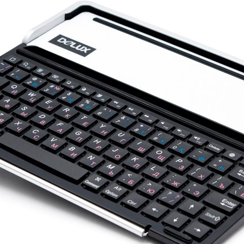 Клавиатура беспроводная Delux PKO1S IStation, Bluetooth, для iPad/iPhone, черная / Клавиатуры беспроводные №3