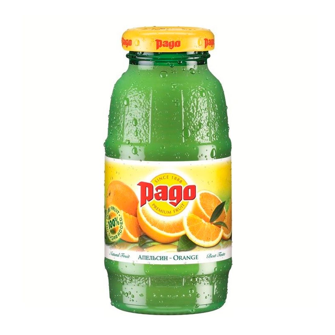 Сок Pago "Апельсин", 0,2 л, стеклянная бутылка / Напитки и энергетики