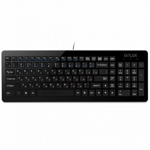 Клавиатура проводная Delux DLK-1500UB, USB, ENG/RUS/KAZ, 12 горячих клавиш, черная / Клавиатуры проводные oe.kz Клавиатура проводная Delux DLK-1500UB, USB, ENG/RUS/KAZ, 12 горячих клавиш, черная / Клавиатуры проводные