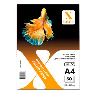 Фотобумага X-Gree Everyday, A4 формат, 210 гр/м2, 50 листов, глянцевая / Фотобумага