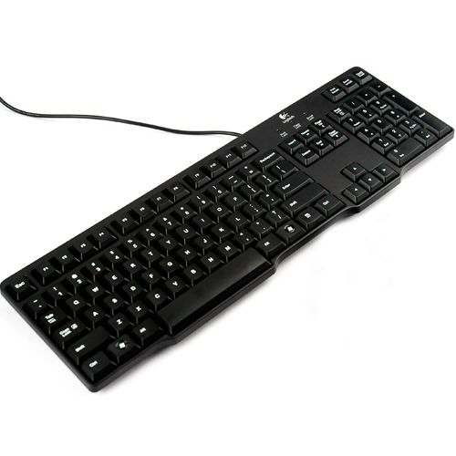Купить Клавиатура проводная Logitech K100, PS/2, ENG/RUS/KAZ, черная: в ...