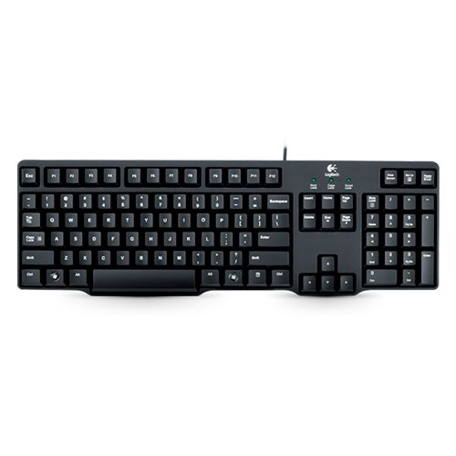 Клавиатура проводная Logitech K100, PS/2, ENG/RUS/KAZ, черная / Клавиатуры проводные №2