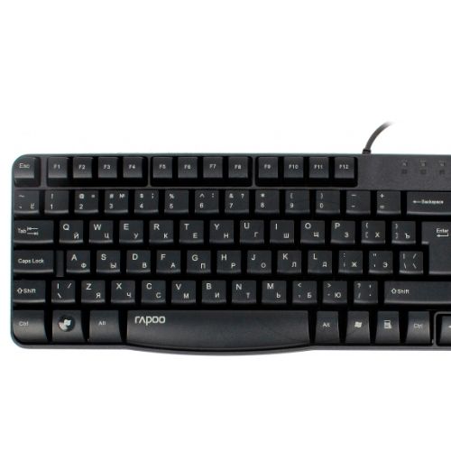 Клавиатура проводная Rapoo N2400, USB, ENG/RUS/KAZ, черная / Клавиатуры проводные №2 oe.kz Клавиатура проводная Rapoo N2400, USB, ENG/RUS/KAZ, черная / Клавиатуры проводные №2