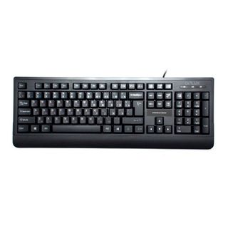 Клавиатура проводная Delux DLK-6010UB, ENG/RUS/KAZ, USB, черная / Клавиатуры проводные