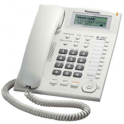 Телефон проводной Panasonic "KX-TS2388 CAW", белый / Телефоны проводные