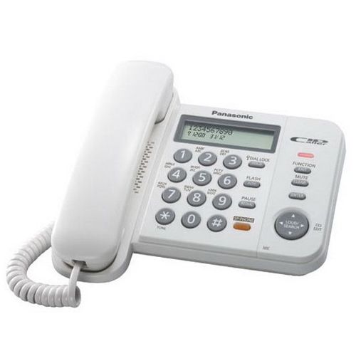 Телефон проводной Panasonic "KX-TS2356 CAW", белый / Телефоны проводные